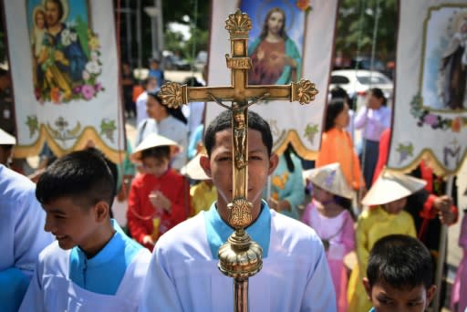 Thailand's Catholic community officially accounts for 0.59 percent of the population