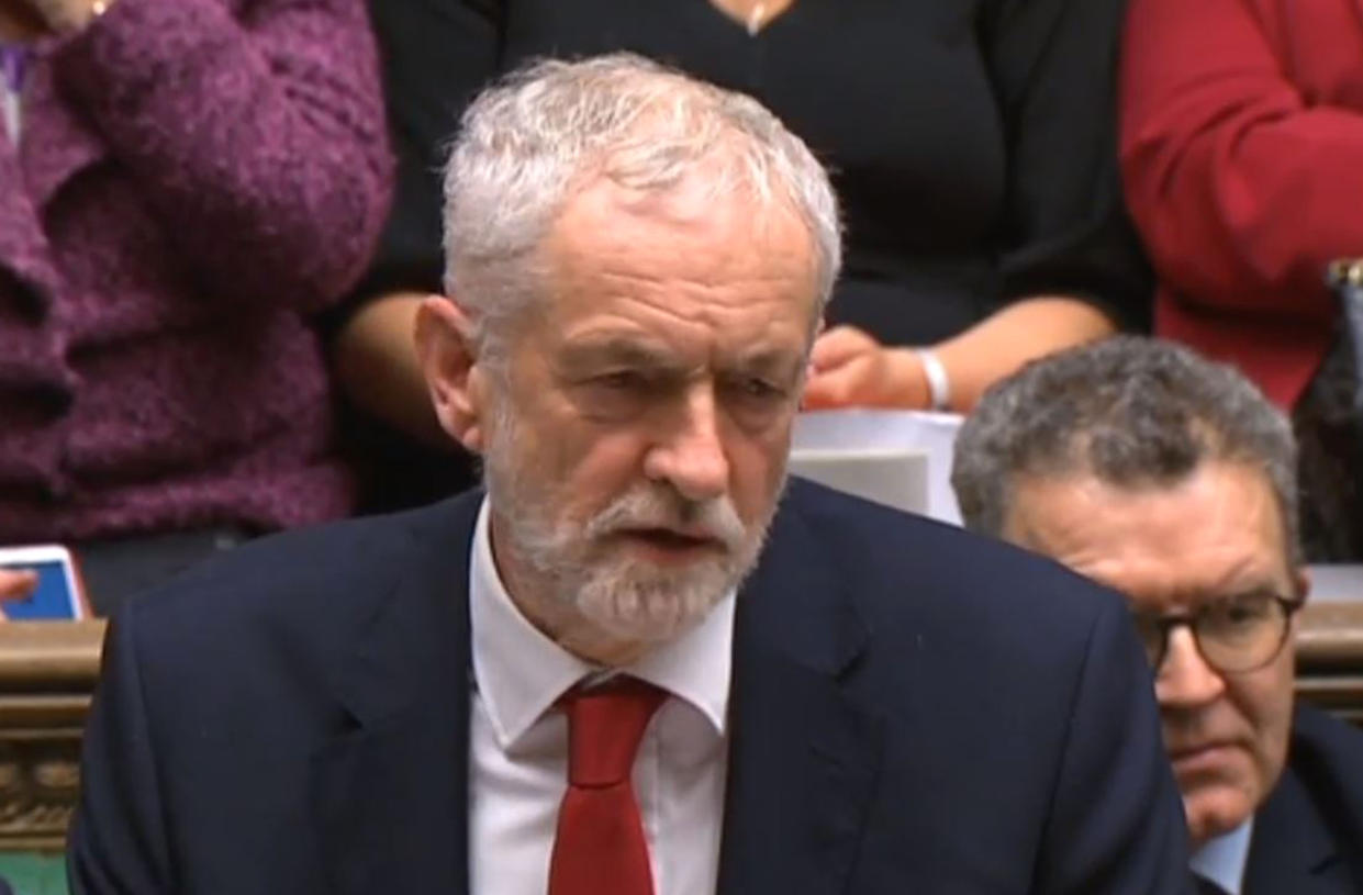 Labour leader Jeremy Corbyn speaking in the House of Commons, London, after MPs rejected Labour’s motion of no confidence in Theresa May. (PA)