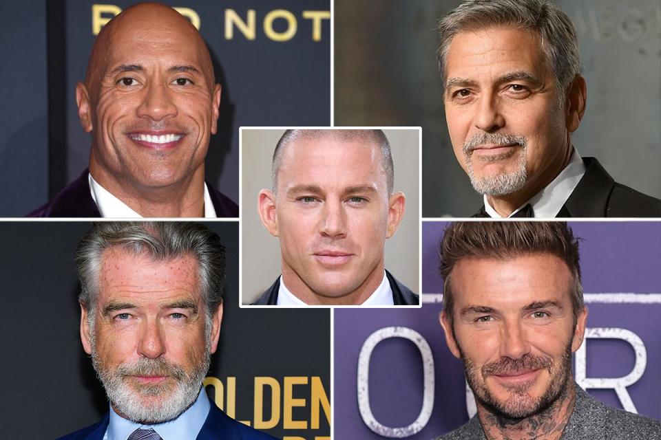 Getty (5) George Clooney, Pierce Brosnan, Channing Tatum, David Beckham, Dwayne Johnson