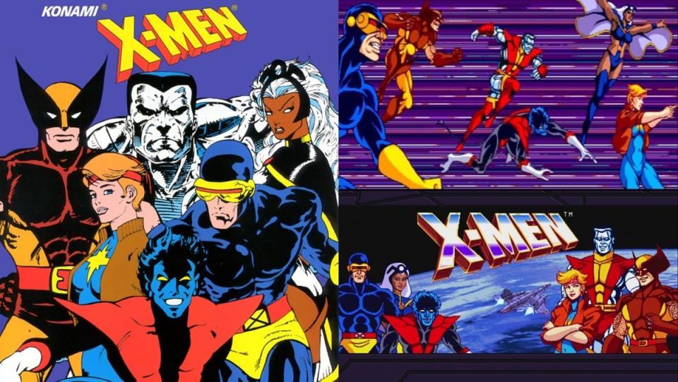 The X-Men roster from the Konami arcade game from 1992. This team of Marvel mutants is one of the best ever with some of the best X-Men characters.