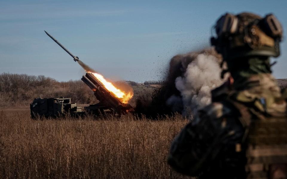 Ukrainian servicemen fire with a Bureviy multiple launch rocket system at a position in Donetsk region, as Russia's attack on Ukraine continues, Ukraine November 29, 2022. Radio Free Europe/Radio Liberty/Serhii Nuzhnenko via REUTERS - Radio Free Europe/Radio Liberty/Serhii Nuzhnenko via REUTERS