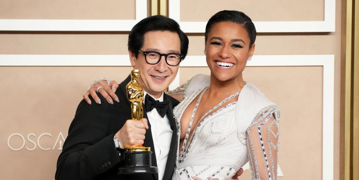 ke huy quan, ariana debose at the oscar awards 2023