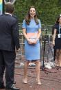 <p>Another colour block Roksanda Ilincic dress features on Kate's best looks of 2016. Instead of yellow, Kate chose summery shades of blue and peach to attend the Queen's 90th birthday celebrations. <i>[Photo: PA]</i> </p>