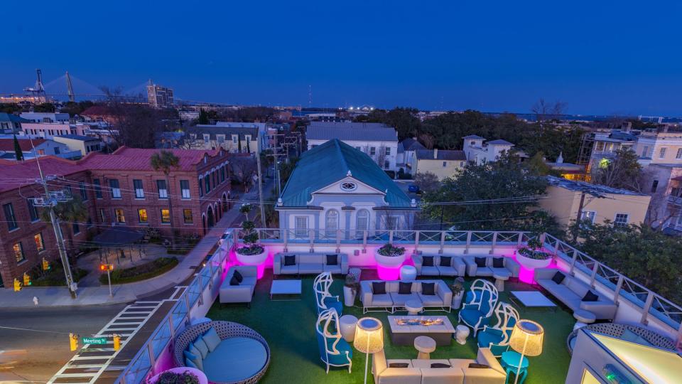 Rooftop lounge at Grand Bohemian Hotel Charleston