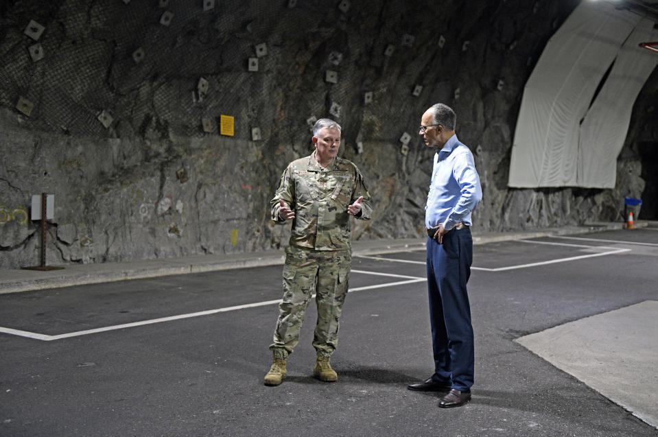 “We learned significantly — I also learned I need to be able to see further, further out in the Pacific, further into the Arctic and into the Atlantic,” Gen. Glen VanHerck tells Lester Holt.  (Charles Marsh / NBC News)