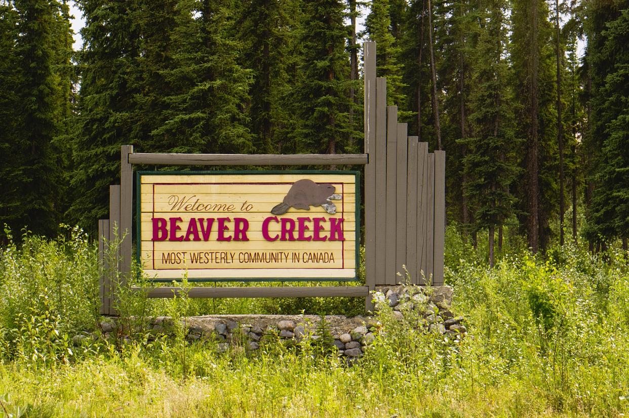 The welcome sign at Beaver Creek, Yukon. Representational image. (Getty Images)