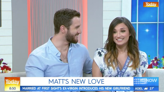 Married At First Sight’s Matthew Bennet has introduced his new girlfriend Annabelle. Source: Channel Nine