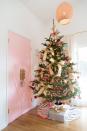 <p>Giant bows make for an extravagant statement—even on smaller trees. Here, their gold colors add shimmer and shine too. </p><p><strong>Get the tutorial at <a href="https://studiodiy.com/2018/12/19/the-mindwelling-our-holiday-home-tour/" rel="nofollow noopener" target="_blank" data-ylk="slk:Studio DIY;elm:context_link;itc:0;sec:content-canvas" class="link ">Studio DIY</a>.</strong></p><p><strong><a class="link " href="https://www.amazon.com/Metallic-Fabric-Decoration-Royal-Imports/dp/B06XKMY4K3?tag=syn-yahoo-20&ascsubtag=%5Bartid%7C10050.g.1251%5Bsrc%7Cyahoo-us" rel="nofollow noopener" target="_blank" data-ylk="slk:SHOP GOLD RIBBON;elm:context_link;itc:0;sec:content-canvas">SHOP GOLD RIBBON</a><br></strong></p>