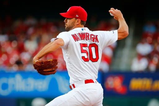 今年8月底才過40歲生日的溫萊特（Adam Wainwright）決定再戰一年。法新社