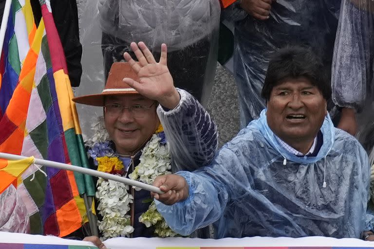 Luis Arce y Evo Morales (Archivo)