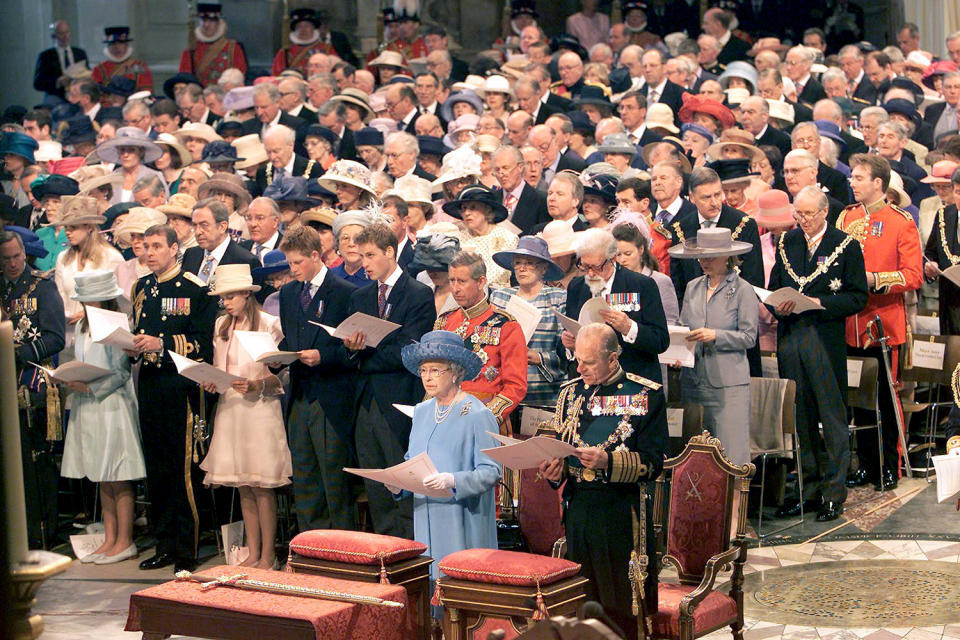 2002: The Royal Family at the National Service of Thanksgiving