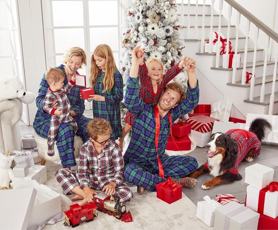 Best for Pets: Matching Plaid Collection Family Pajamas