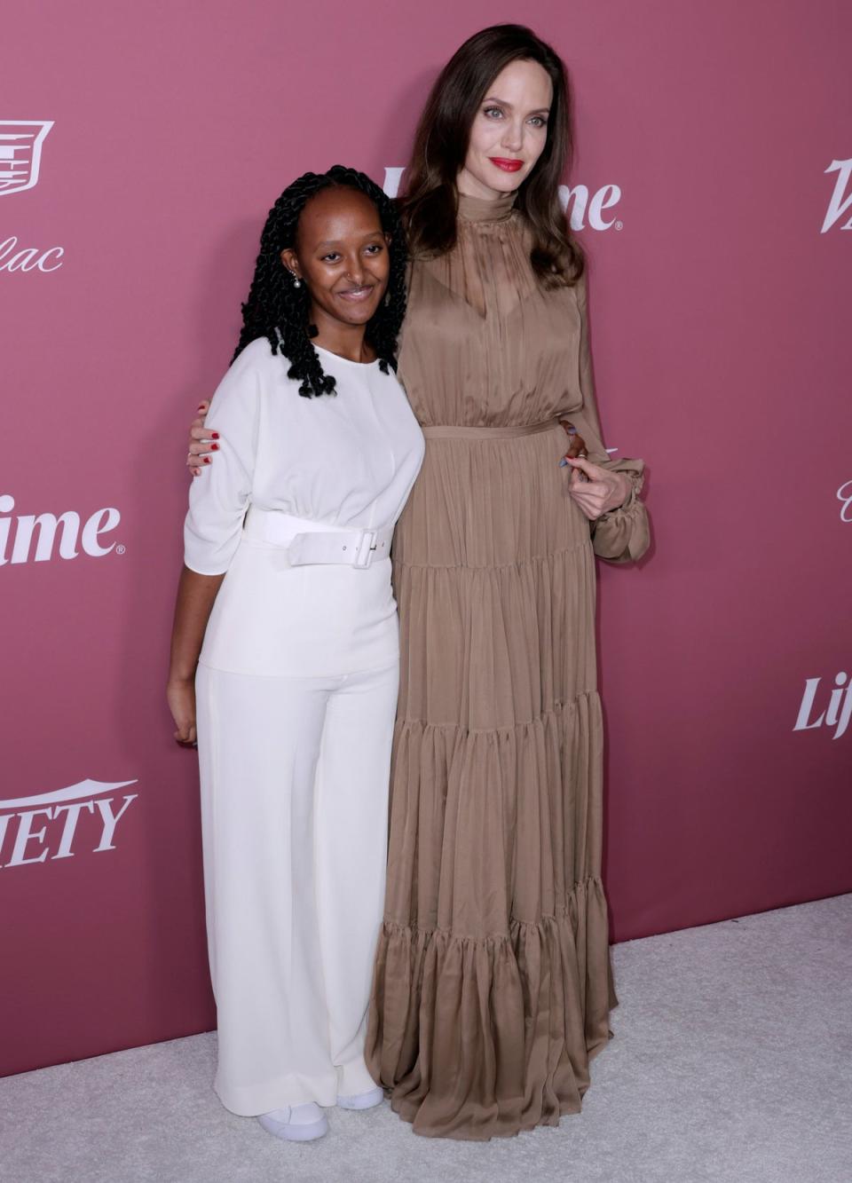 Zahara Jolie-Pitt and Angelina Jolie attend Variety's Power Of Women at Wallis Annenberg Center for the Performing Arts on September 30, 2021 in Beverly Hills, California (Getty Images)