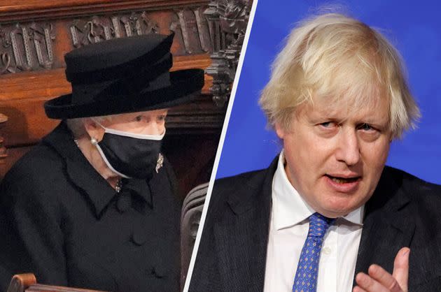 The Queen at Prince Philip's funeral in April 2021, following Covid rules (Photo: AP/Getty)