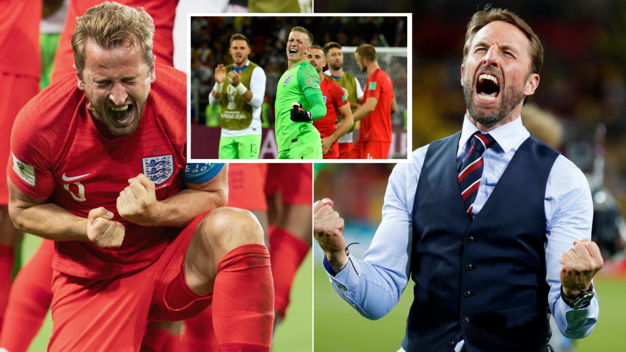 England finally won a World Cup penalty shootout to see of Colombia.