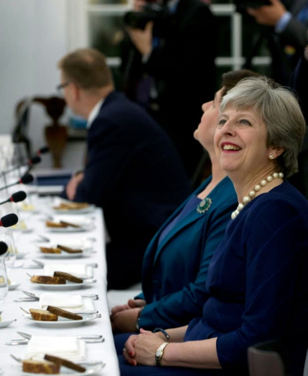 Dinner-table diplomacy? Theresa May is hoping that dining with Jean-Claude Juncker will ease some of the uncertainty around Brexit