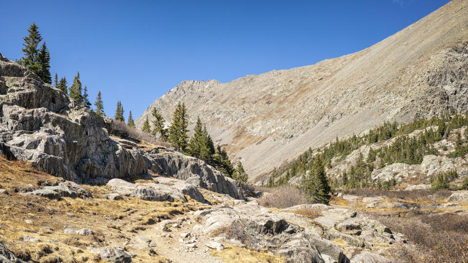 Rugged trail in the Mosquito Range near Breckenridge, Colorado