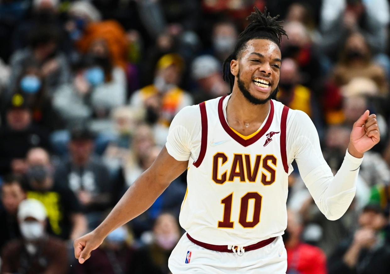 Guard Darius Garland is having a breakout season leading the surprising Cavaliers and NBA stars are taking notice. [Alex Goodlett/Associated Press]