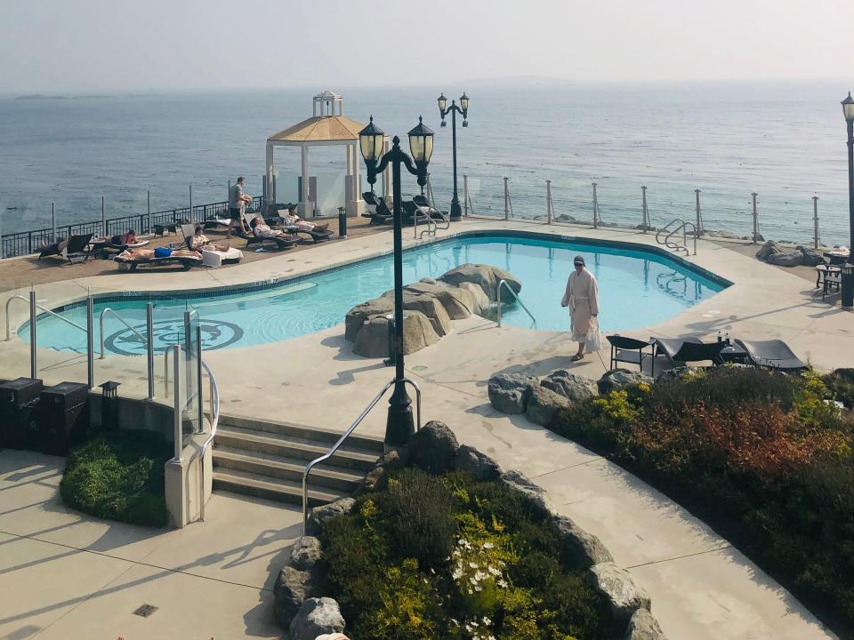 mineral pools on the ocean at the oak bay beach hotel in victoria canada