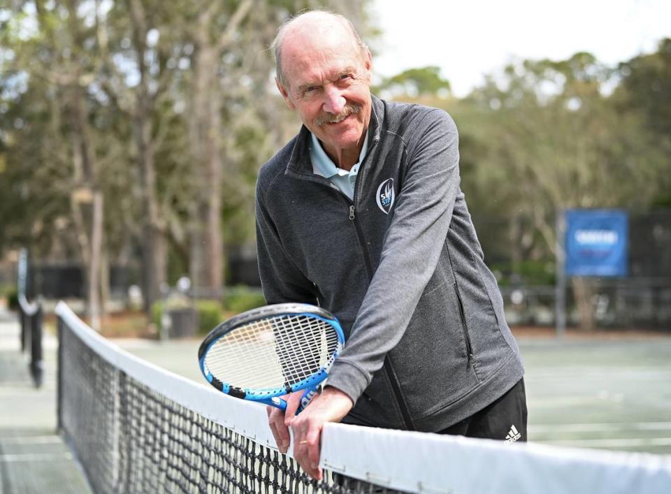 Former professional tennis player Stan Smith still gets on the court occasionally, as he did for this photo at his Smith Stearns Tennis Academy at Hilton Head, S.C.