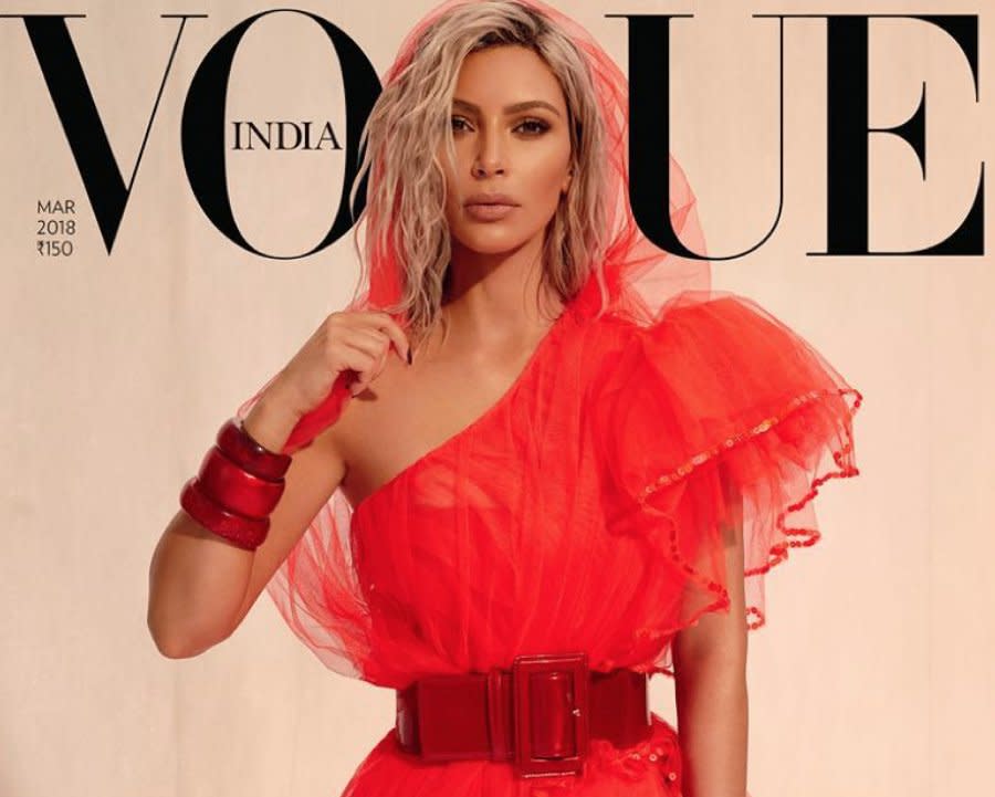 People are upset at the reality star’s latest cover. (Photo: Vogue India Instagram)