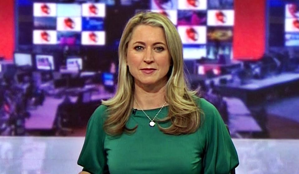 Karin Giannone is one of the news anchors suing the BBC. (BBC)