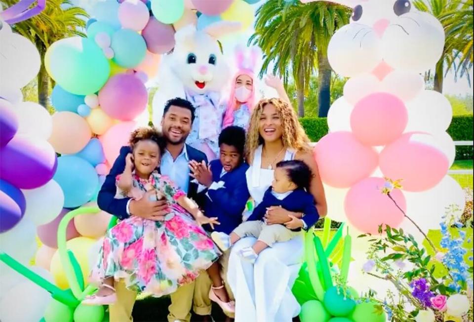 Russell Wilson, Ciara, Future Zahir, Princess Sienna, Win Harrison, Kids, Family, Easter 2021, Instagram