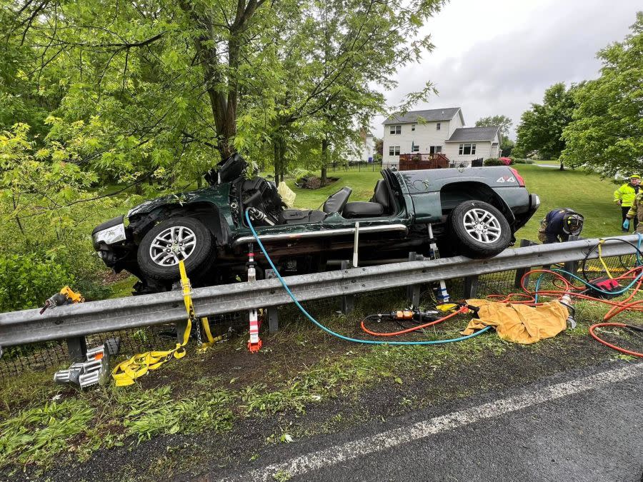 Picture from Cumberland Township crash, via Gettysburg Fire Facebook