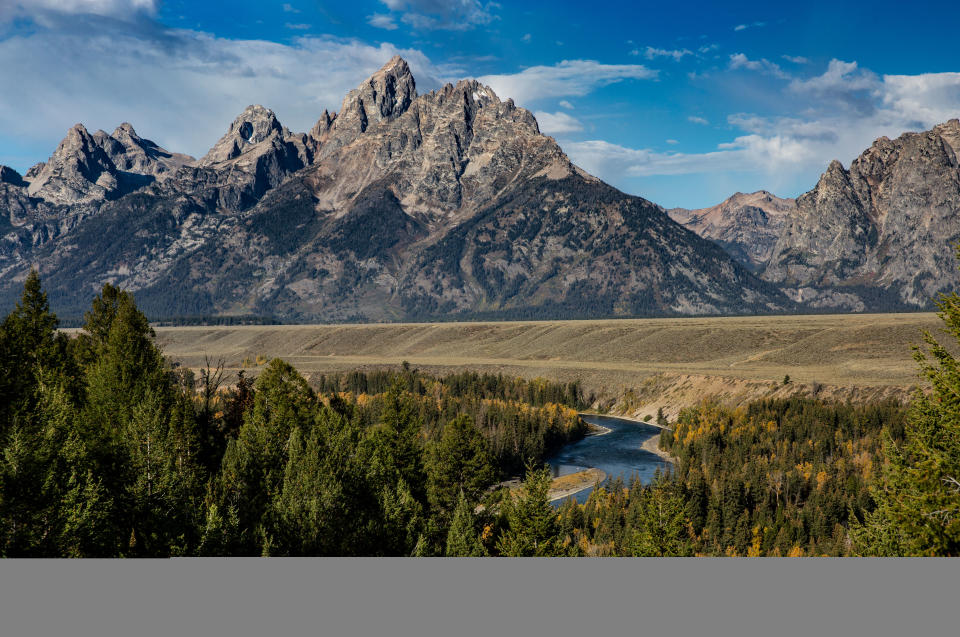 The Teton Range in Wyoming