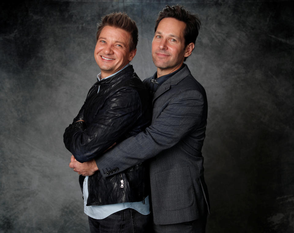 Jeremy Renner and Paul Rudd pose for a portrait (Credit: REUTERS/Mario Anzuoni)