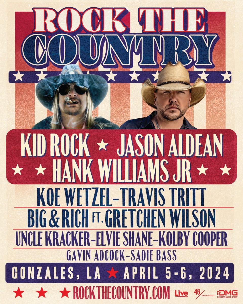 Jason Aldean, Kid Rock will headline Rock the Country festival in 7