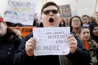 <p>Students march in support of the National School Walkout in the Queens borough of New York City, New York, U.S., March 14, 2018. (Photo: Shannon Stapleton/Reuters) </p>