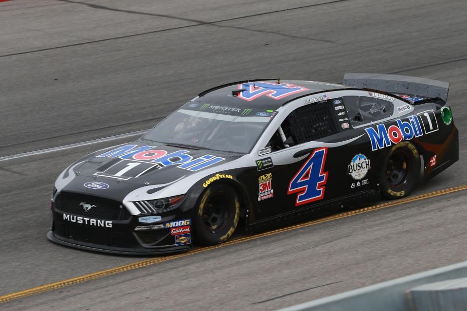 RICHMOND, VA - APRIL 12:  Kevin Harvick, driver of the #4 Mobil 1 Ford, drives during practice for the Monster Energy NASCAR Cup Series Toyota Owners 400 at Richmond Raceway on April 12, 2019 in Richmond, Virginia.  (Photo by Matt Sullivan/Getty Images)