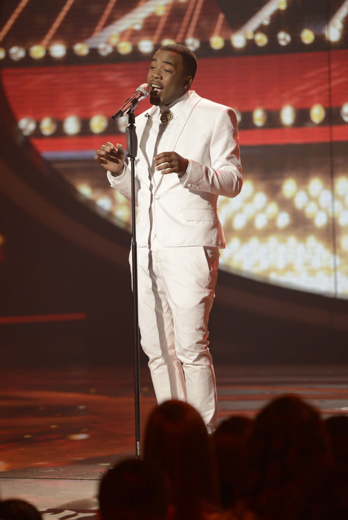 Burnell Taylor performs Stevie Wonder's "My Cherie Amour" on the Wednesday, March 27 episode of "American Idol."