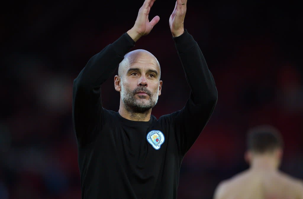 Pep Guardiola has Manchester City fully in control at the top of the Premier League. (Peter Byrne/PA) (PA Wire)