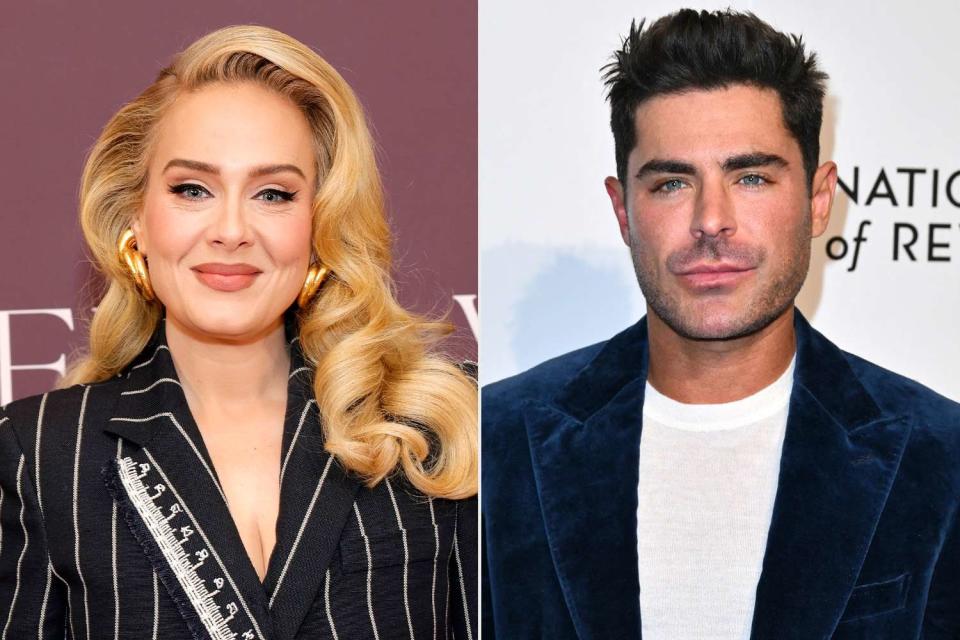 <p>Stefanie Keenan/The Hollywood Reporter via Getty Images; ANGELA WEISS/AFP via Getty Images</p> Adele in Los Angeles on Dec. 7, 2023; Zac Efron in New York City on Jan. 11, 2024 