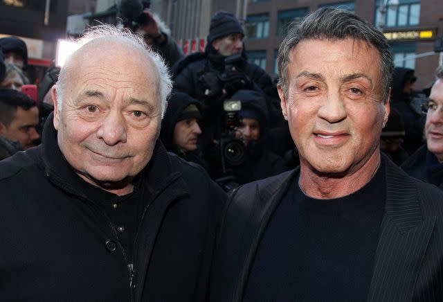 <p>Bruce Glikas/FilmMagic)</p> Burt Young and Sylvester Stallone in 2014