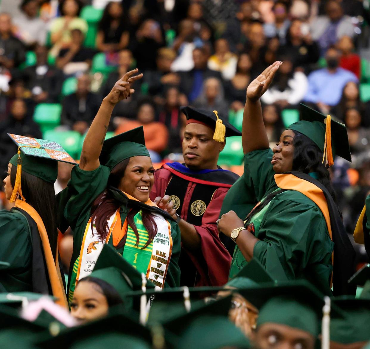 Florida A&M University celebrates its graduating class with the Fall commencement ceremony at the Lawson Center on Friday December 15, 2023. The Commencement address was delivered by FAMU Journalism graduate and President of ABC News, Kimberly Godwin Manning.