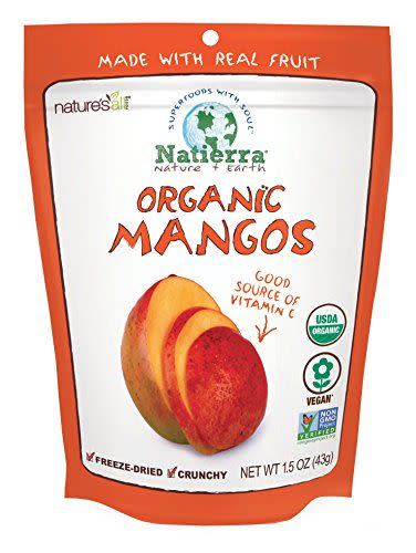 NATIERRA Nature's All Foods Organic Freeze-Dried Mangoes