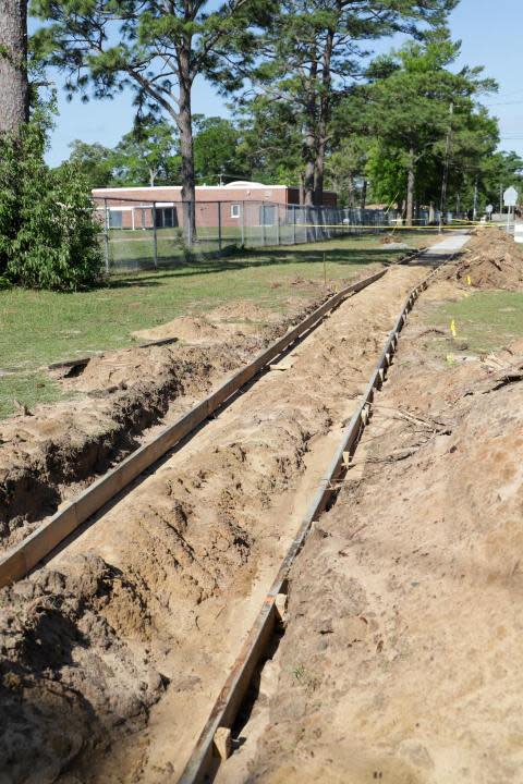 Sidewalk construction underway in Pensacola