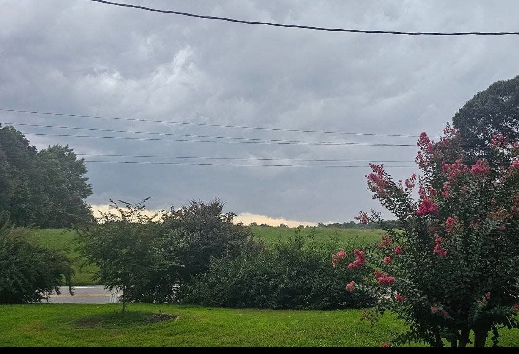 A storm approaches Jackson County shortly after 5 p.m. Tuesday.