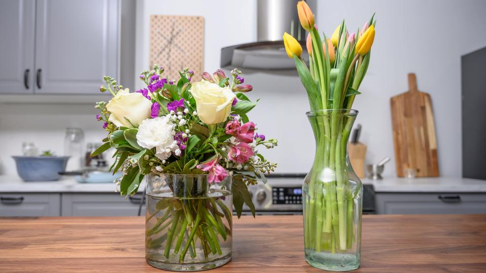 Save on a flower arrangement for mom.