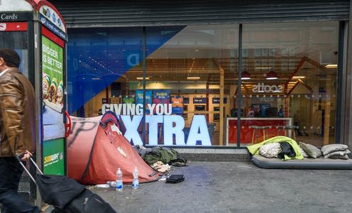   <span class="attribution"><a class="link " href="https://www.shutterstock.com/image-photo/liverpooluk-august-28th-2018-homeless-tent-1182750481" rel="nofollow noopener" target="_blank" data-ylk="slk:Marbury/Shutterstock;elm:context_link;itc:0;sec:content-canvas">Marbury/Shutterstock</a></span>