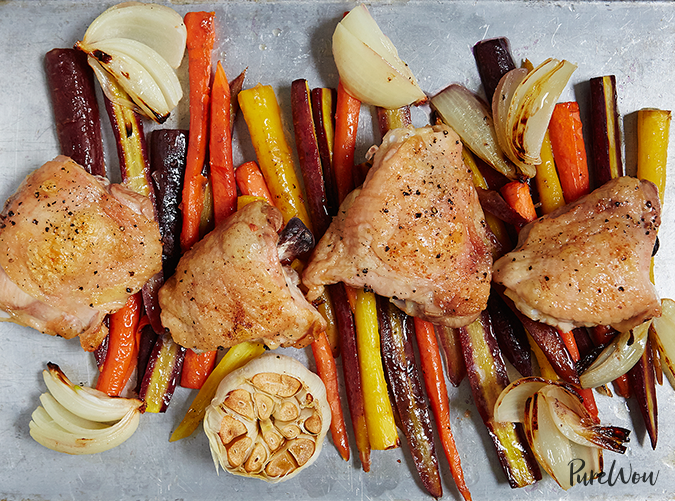 One-Pan Roasted Chicken with Carrots