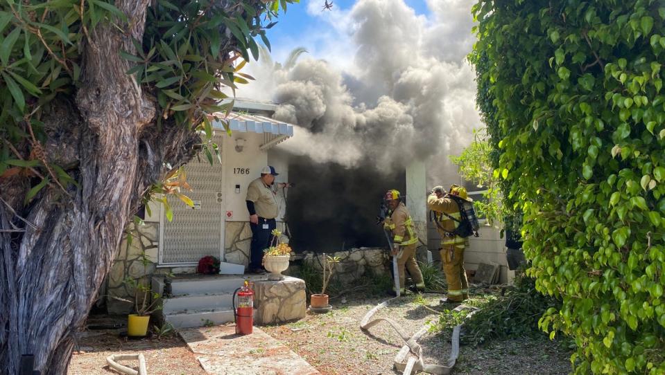 The one-storey house in Mar Vista, Los Angeles where Emmy winning actress’s car crashed (GoFundMe)