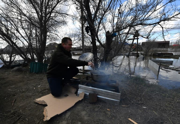 Several thousand people have fled their homes in several regions of Russia and Kazakhstan hit by major flooding this month (Olga MALTSEVA)