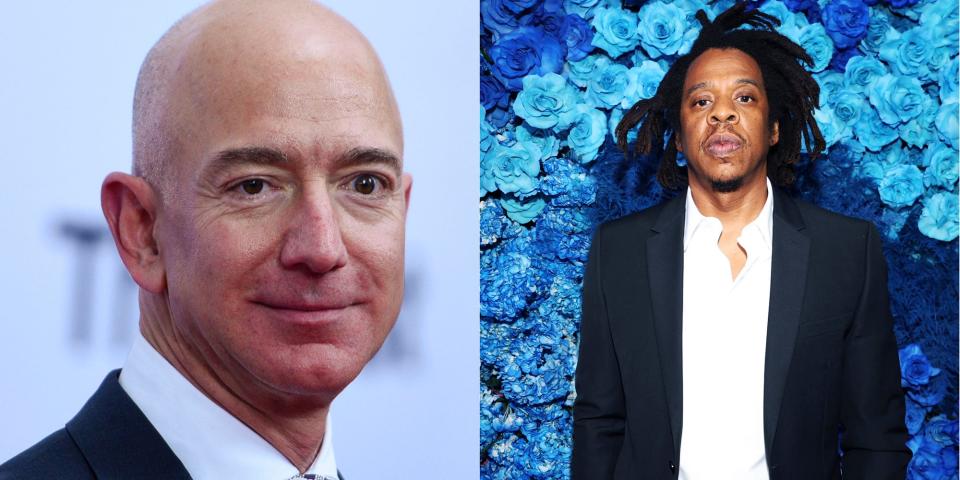 Jeff Bezos, Jay-Z.