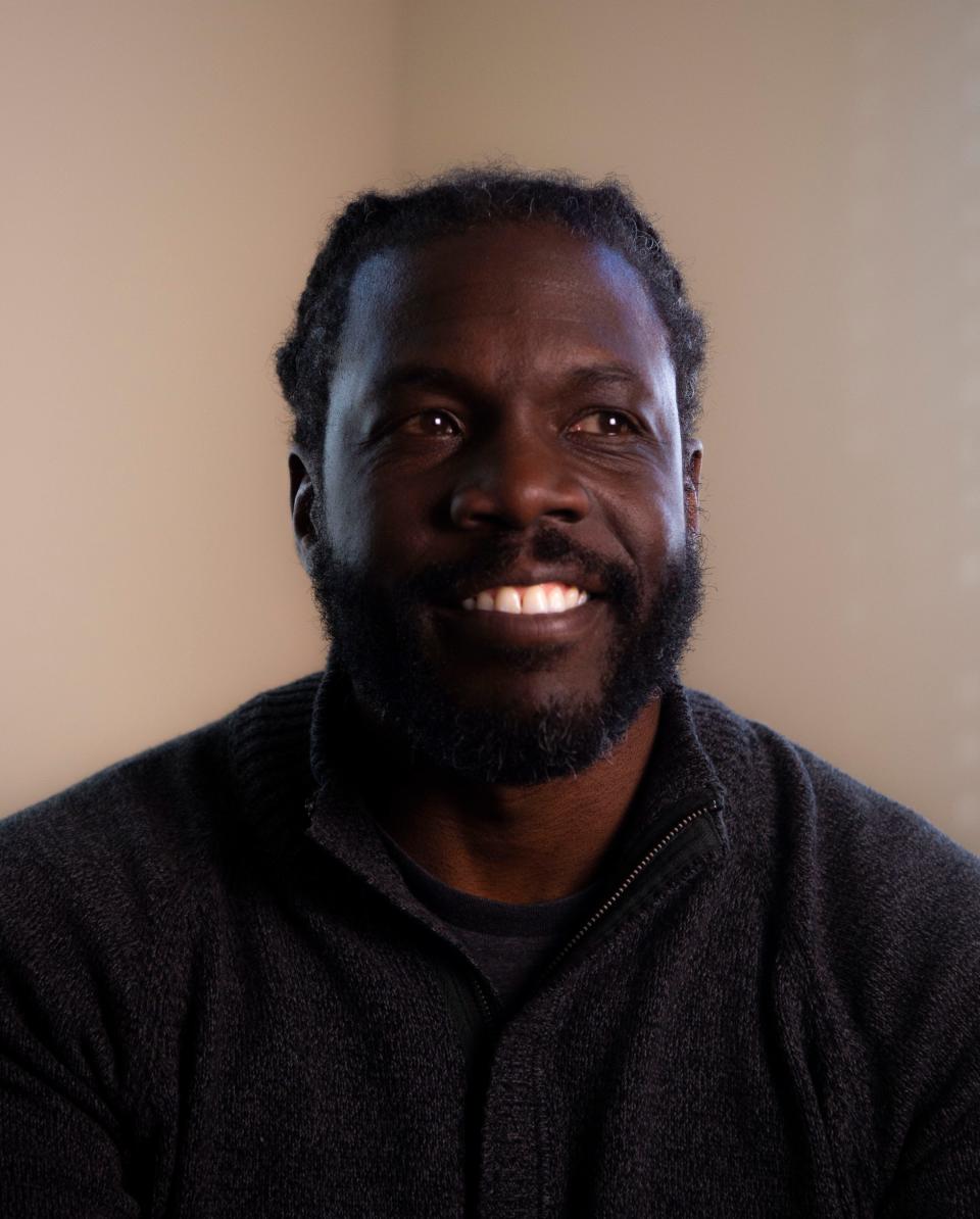 Marcus Whitney sits at his parents house in Nashville , Tenn., Tuesday, March 1, 2022. 