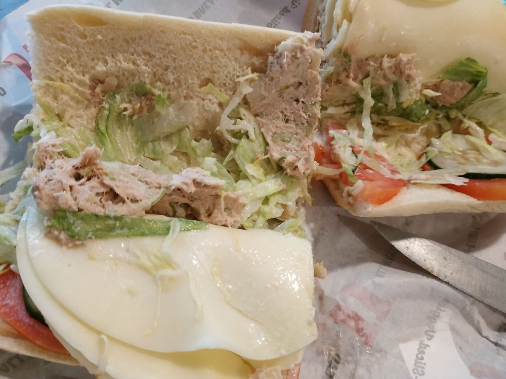 A sad looking Jimmy John's tuna sub