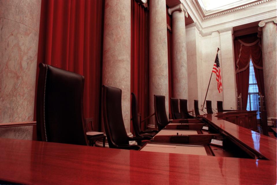 Interior chamber of the U.S. Supreme Court on Jan. 7, 1998.